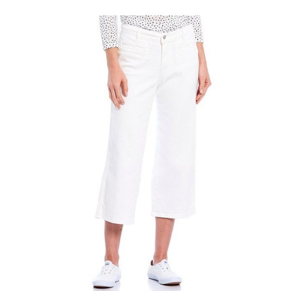 LEVI'S White Wide Leg Cropped Jeans - Picture 1 of 3